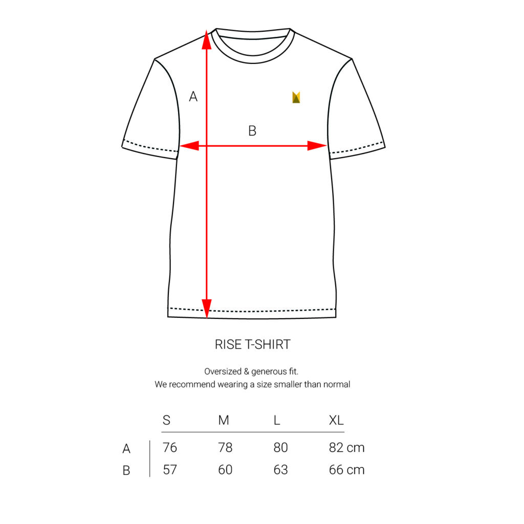Rise T-Shirt - Size Guide