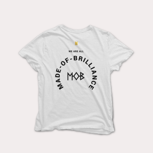 MADE OF BRILLIANCE PRINT T-SHIRT BLANC MOB CLOTHING