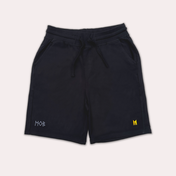 TERRY SHORTS VANTA BLACK. MOB CLOHTING